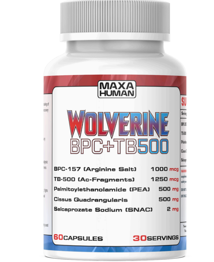 Wolverine (BPC-157 1000mcg + TB500 1250mcg) 60 Capsules Peptive Pept Wolverine (BPC-157 1000mcg + TB500 1250mcg) 60 Capsules Peptive Pept