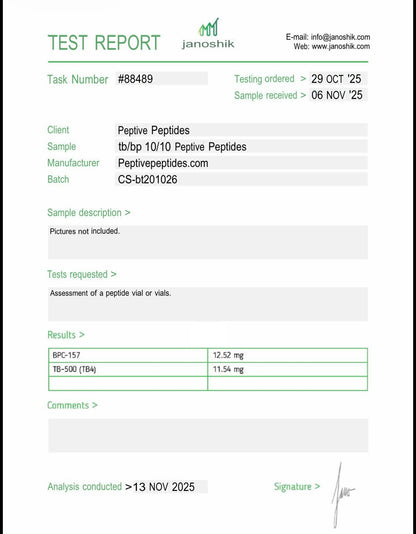 TB-500 10mg + BPC-157 10mg - Wolverine Stack