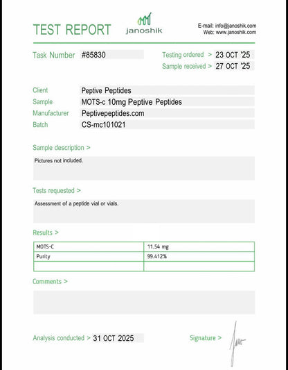 MOTS-c 10mg (Metabolic Boost & Energy)