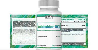 Yohimbine HCL (2.5mg) 60 Capsules -  Alpha Receptor Fat Targeting Complex